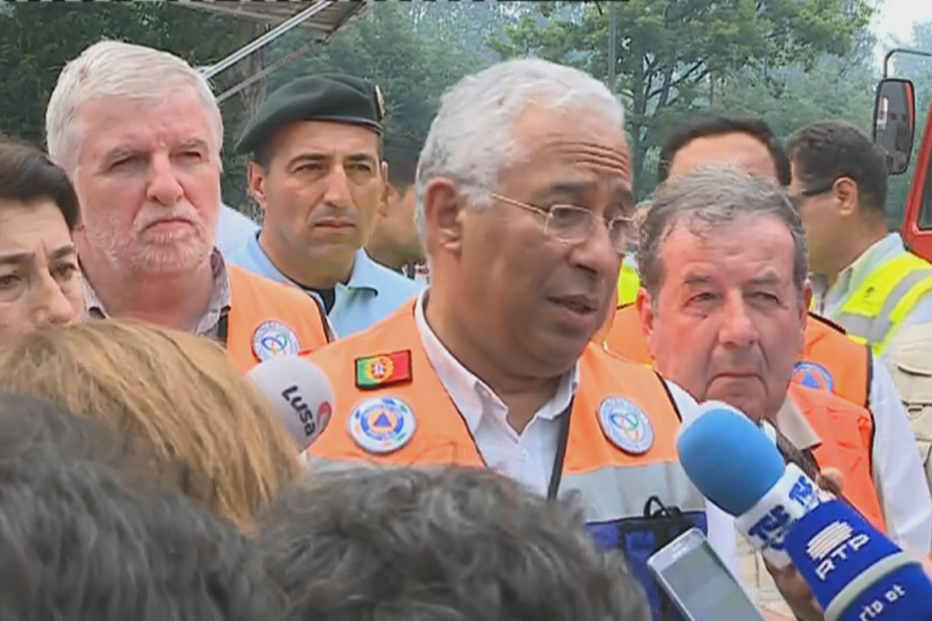António Costa fala sobre a tragédia de Pedrógão
