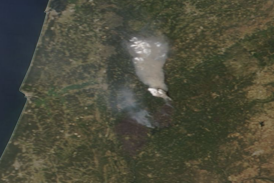 Imagem da NASA mostra incêndios em Portugal
