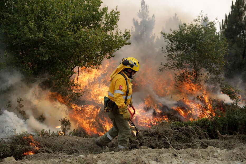 Bombeiros especialistas de Andaluzia combatem fogo com fogo