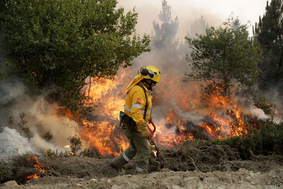 Bombeiros especialistas de Andaluzia combatem fogo com fogo