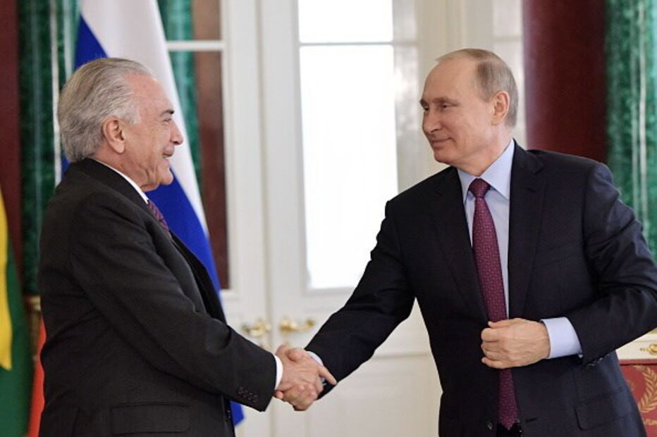 Michel Temer encontrou-se com Vladimir Putin na Rússia