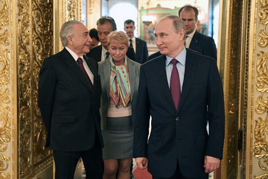 Michel Temer encontrou-se com Vladimir Putin na Rússia