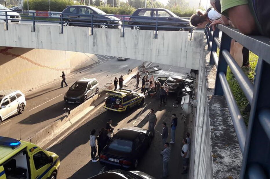 Imagens do despiste mortal em Braga