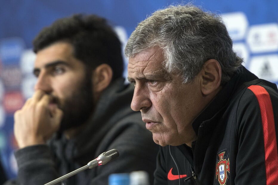 Fernando Santos e Luís Neto
