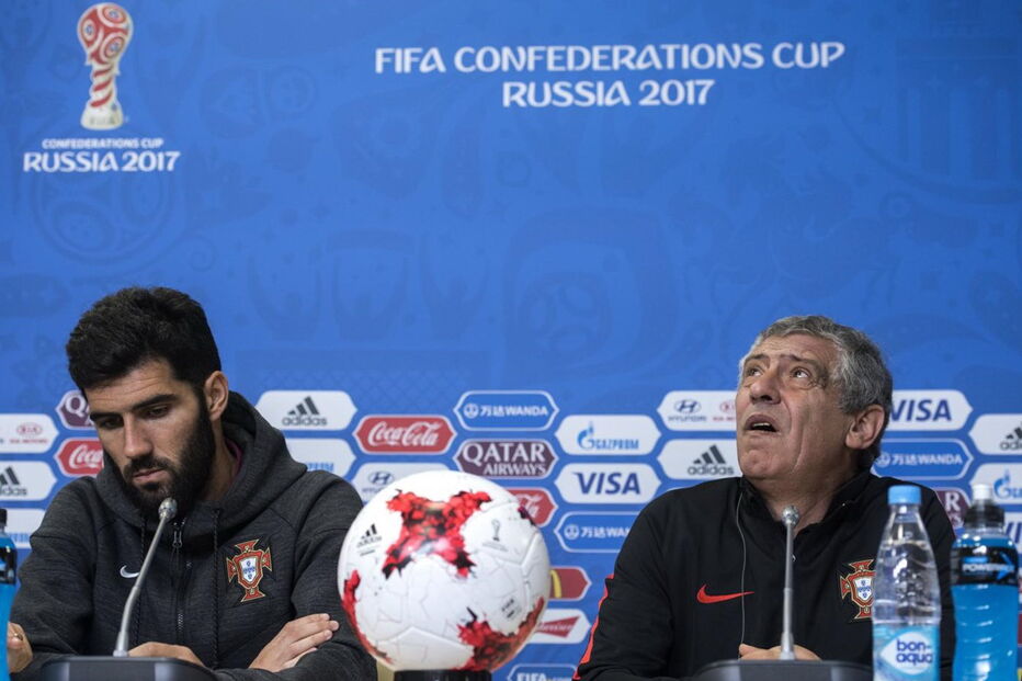 Fernando Santos e Luís Neto