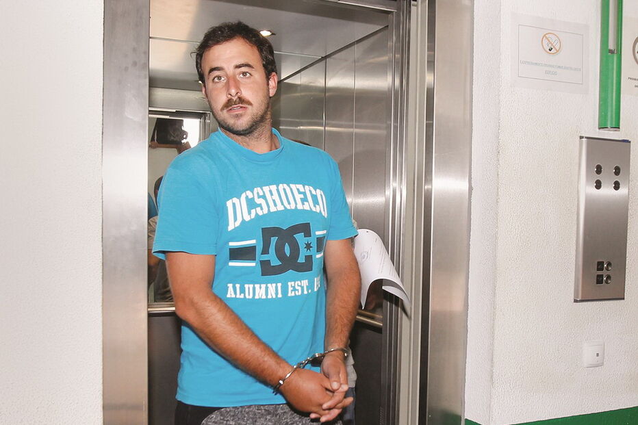 Gilberto Soares no Tribunal de Instrução Criminal 