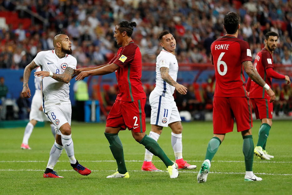 Portugal e Chile defrontaram-se no Arena Kazan, numa partida a contar para a Taça das Confederações	