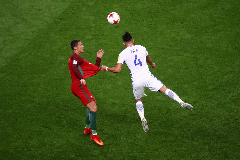 Portugal e Chile defrontaram-se no Arena Kazan, numa partida a contar para a Taça das Confederações	