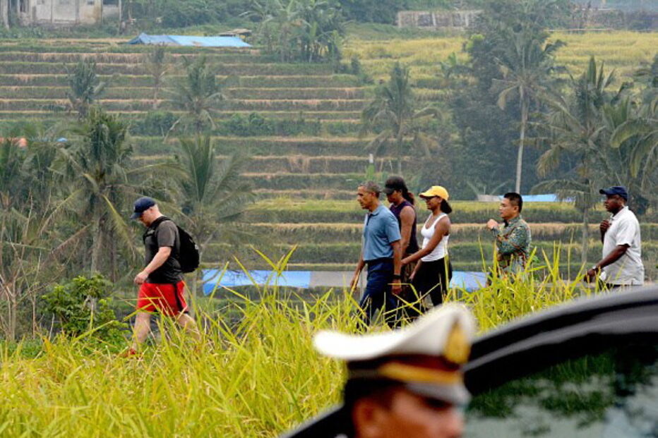 Família Obama de férias na Indonésia