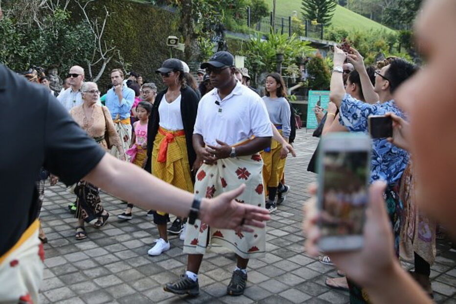 Família Obama de férias na Indonésia