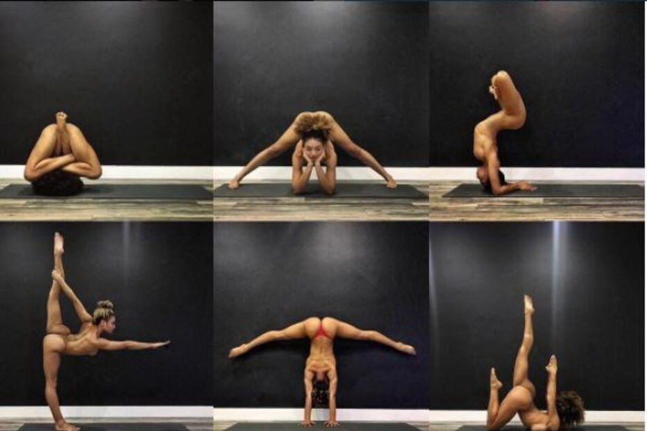 Instrutora de yoga prefere fazê-lo nua 