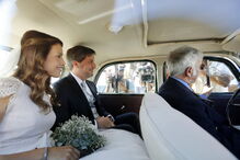 As imagens do fim da cerimónia e a saída dos noivos do Mosteiro dos Jerónimos