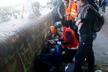 Imagens dos protestos anti-G20 esta quinta-feira em Hamburgo, Alemanha