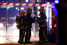 Fogo no mercado de Camden, em Londres