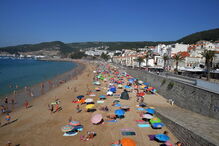 A praia da Califórnia, em Sesimbra