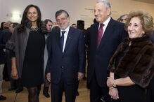 Américo Amorim com a mulher, Fernanda, a empresária Isabel dos Santos e Fernando Teles