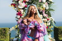 Beyoncé com os gémeos Sir e Rumi