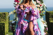 Beyoncé com os gémeos Sir e Rumi