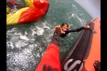 Kitesurfista, ericeira, salva, resgate, ericeira, salva vidas