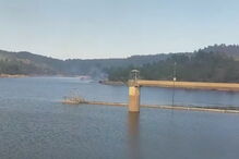 Helicóptero caiu na barragem de Vila Chã