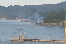 Helicóptero caiu na barragem de Vila Chã