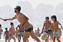 Simão com a família em Albufeira