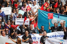 Trabalhadores da PT/MEO em protesto