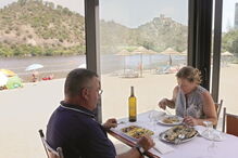 restaurantes, comida, vista, paisagem, comida, portugal, refeições, roteiro, lista