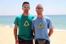 Javali encontrado a nadar no mar   