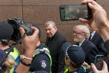 Cardeal Pell à chegada ao tribunal