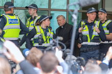 Cardeal Pell à chegada ao tribunal