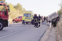 Acidente aconteceu na passada quinta-feira à tarde, no acesso da povoação da Mexilhoeira da Carregação à Estrada Nacional 125, no concelho de Lagoa       