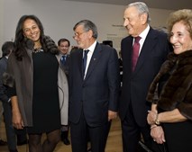 Américo Amorim com a mulher, Fernanda, a empresária Isabel dos Santos e Fernando Teles