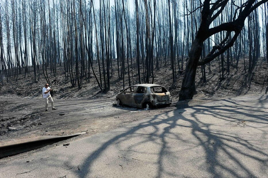 carro, queimado, estrada, nacional 236, pedrógão grande