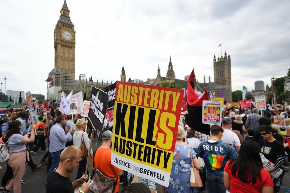 Manifestantes saíram à rua em Londres para contestar austeridade