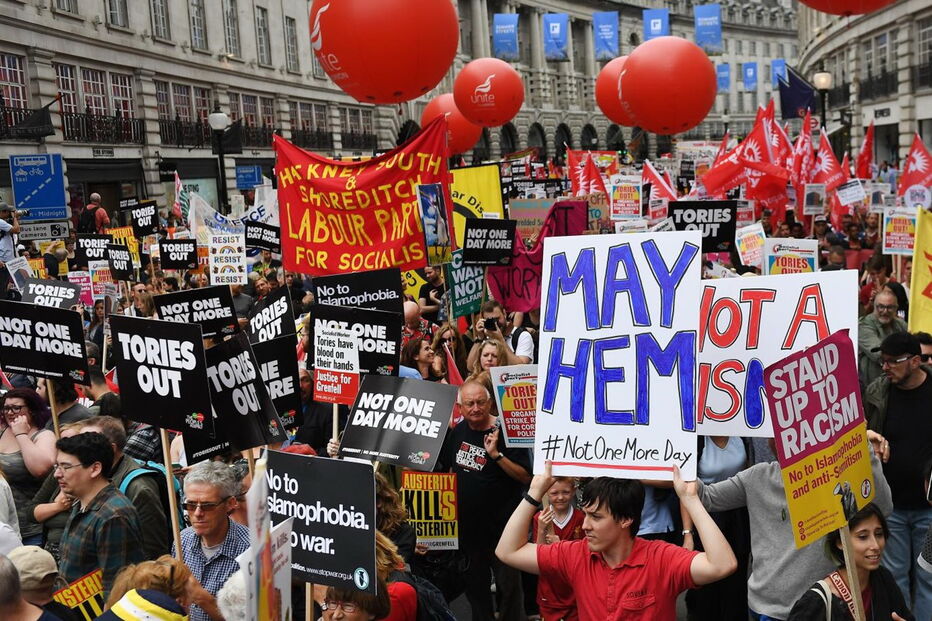 Manifestantes saíram à rua em Londres para contestar austeridade