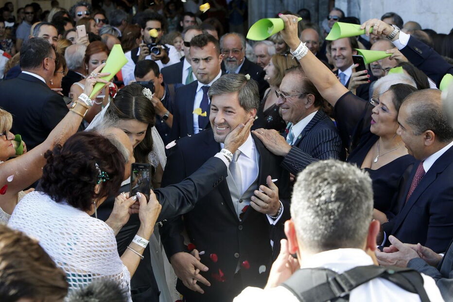 As imagens do fim da cerimónia e a saída dos noivos do Mosteiro dos Jerónimos