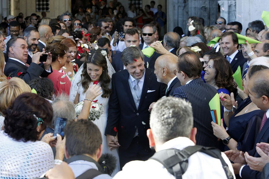 As imagens do fim da cerimónia e a saída dos noivos do Mosteiro dos Jerónimos