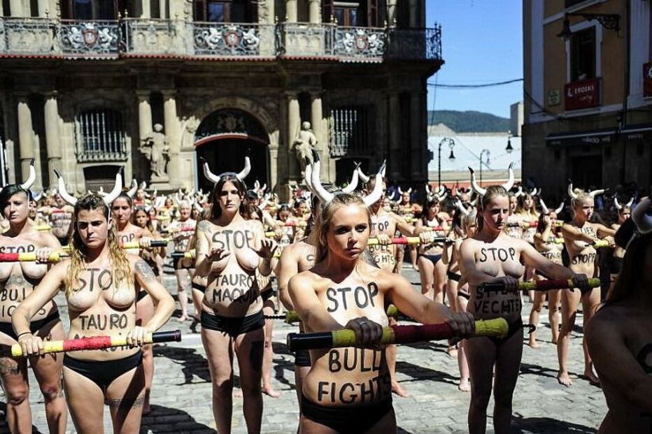 Manifestação contra tauromaquia 