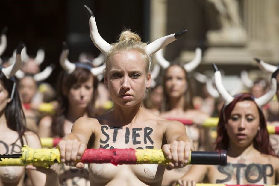 Manifestação contra tauromaquia 