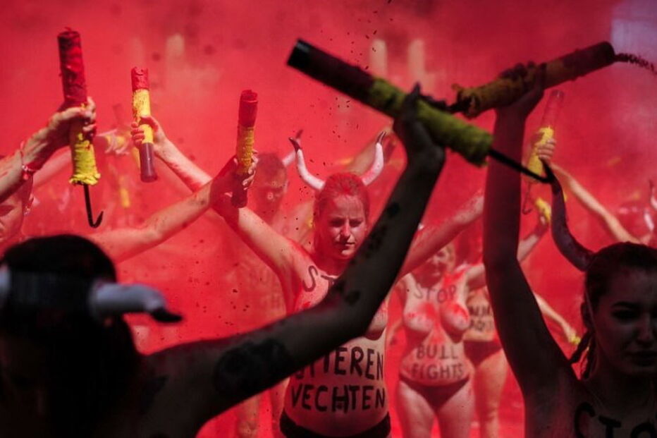 Manifestação contra tauromaquia 