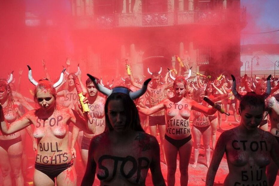 Manifestação contra tauromaquia 