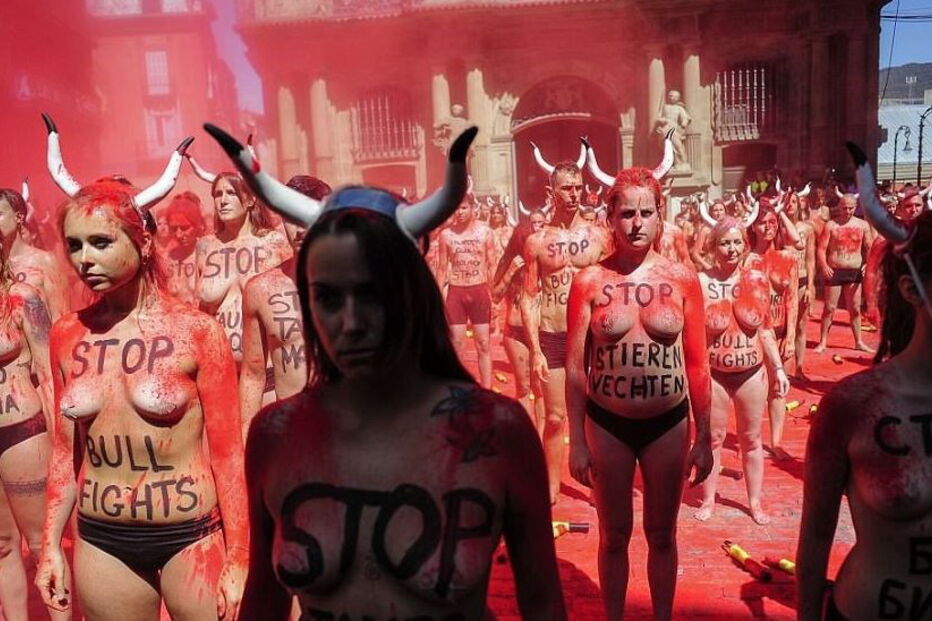 Manifestação contra tauromaquia 