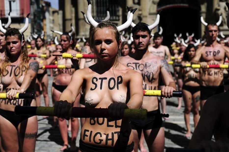 Manifestação contra tauromaquia 