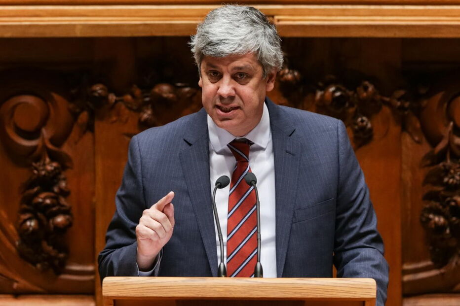 Mário Centeno, ministro das Finanças, no Parlamento