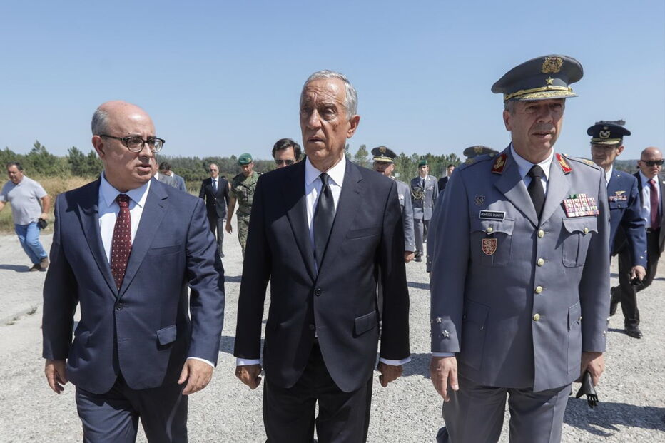 Marcelo foi a Tancos com o Ministro da Defesa, a 4 de Julho