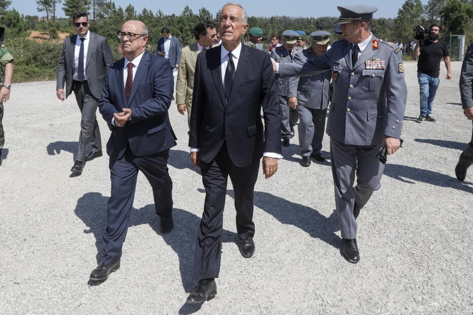 Marcelo foi a Tancos com o Ministro da Defesa, a 4 de Julho