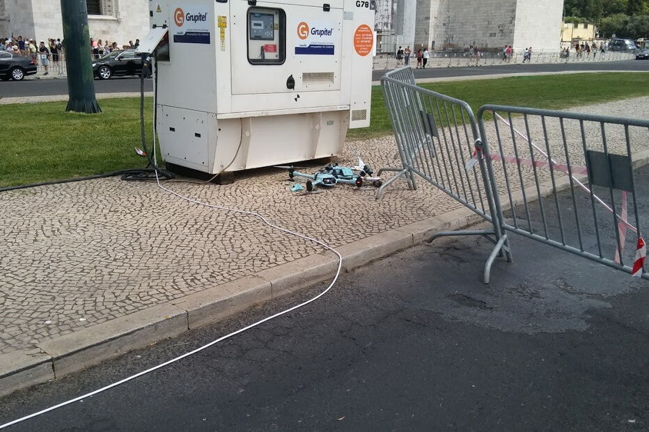 Drone da PSP ficou destruído em parada da polícia