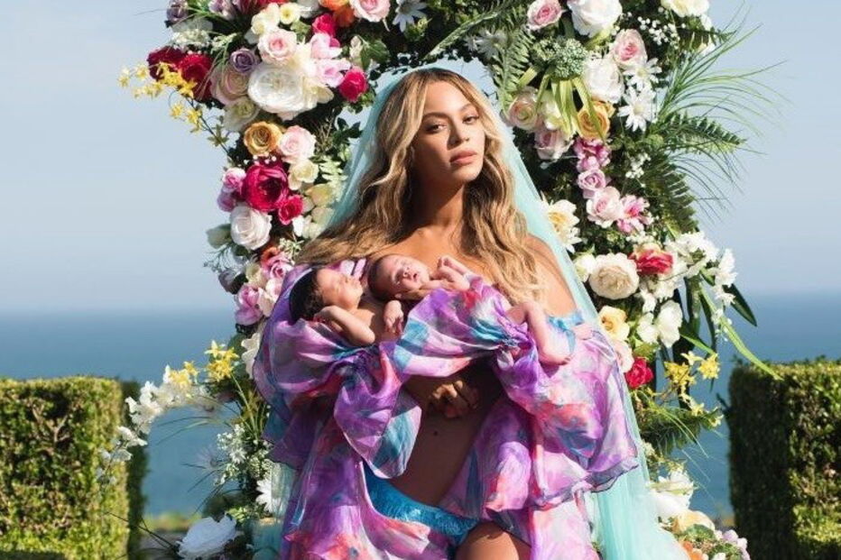 Beyoncé com os gémeos Sir e Rumi