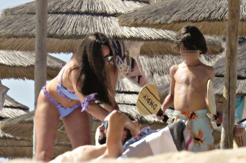 Simão com a família em Albufeira